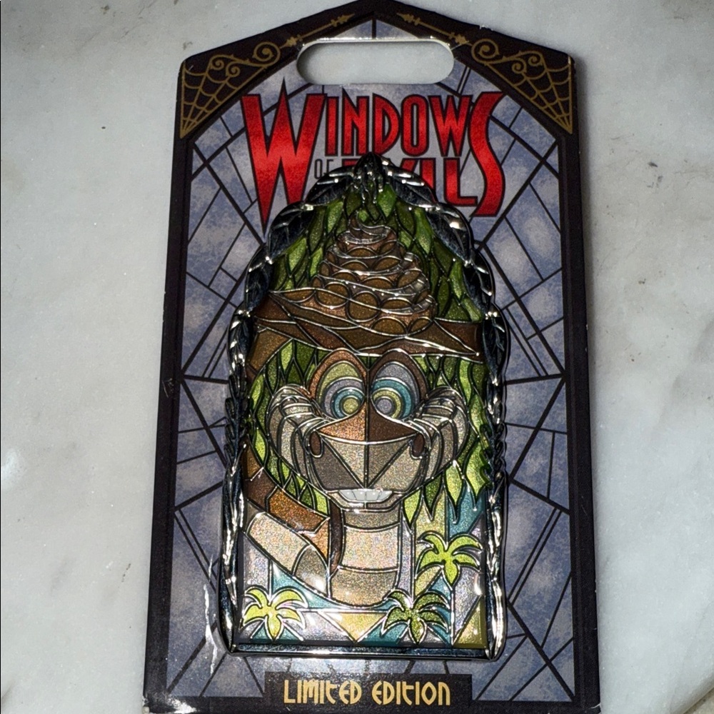 Disney Windows of Evil Limited Edition Kaa from the Jungle  Book Pin